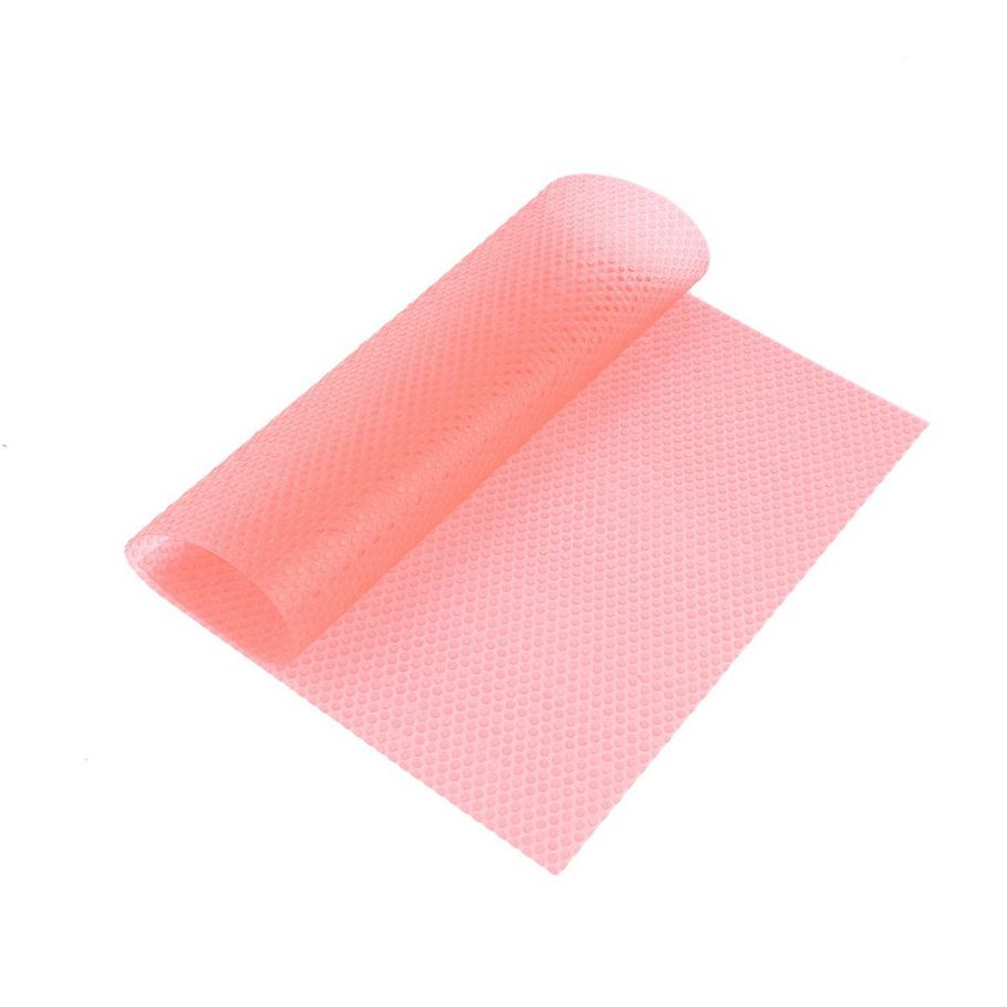 4Pcs Cut Fridge Cushion Pad Antibacterial Antifouling Mildew Moisture Absorption—pink