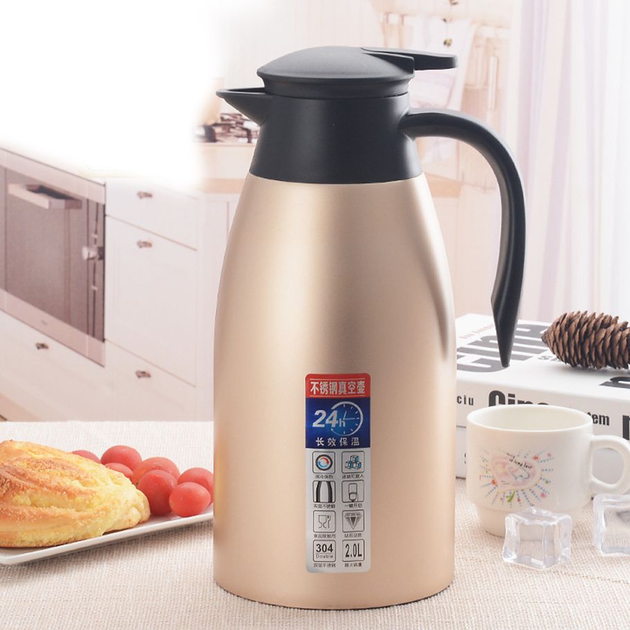 Yfashion 2L Stainless Steel e Vacuum Warm Keeping Kettle hermo Jug Volume:2L vacuum model (24 hours insulation)
