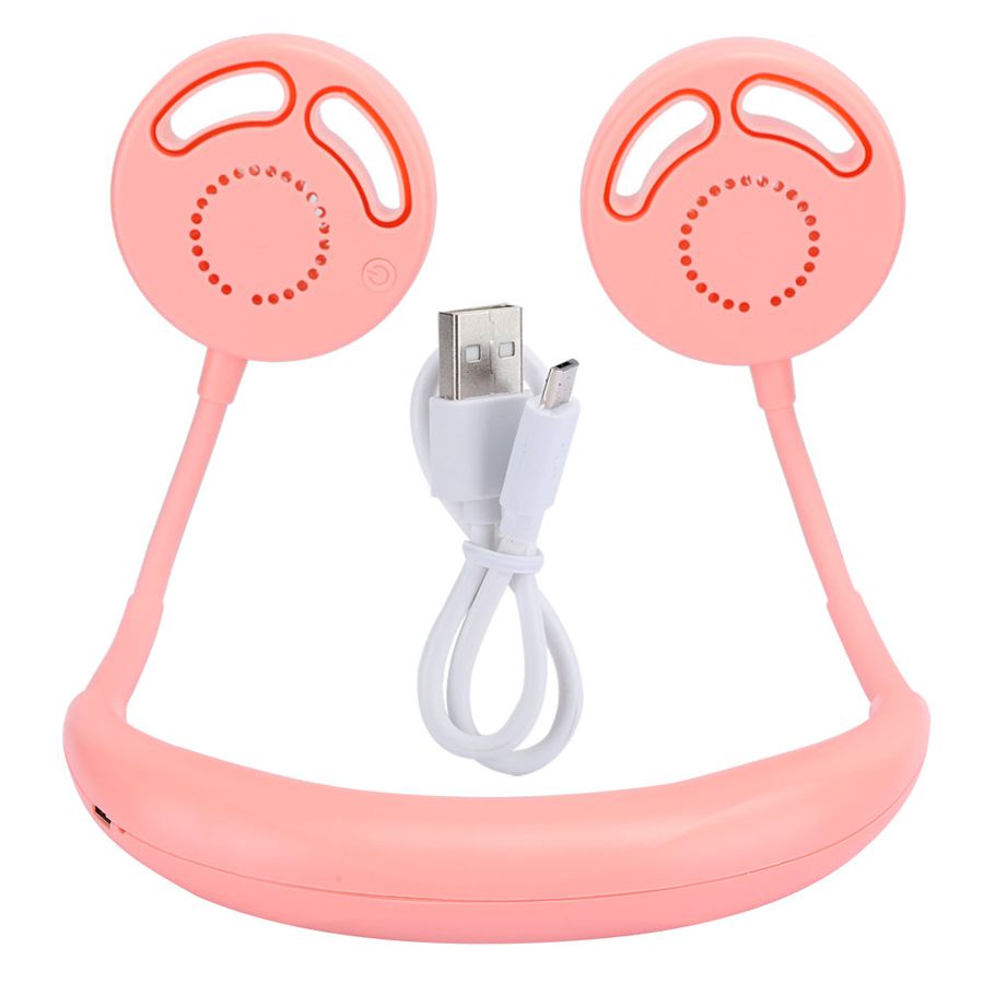 Portable Outdoor Sports Neck Hanging Fan Bladless USB Rechargeable Mini Folding For Running Travel Shopping Walking