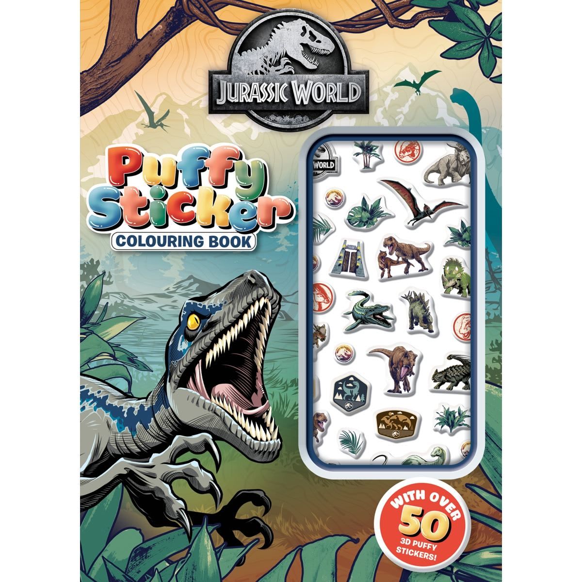 Jurassic World: Puffy Sticker Colouring Book