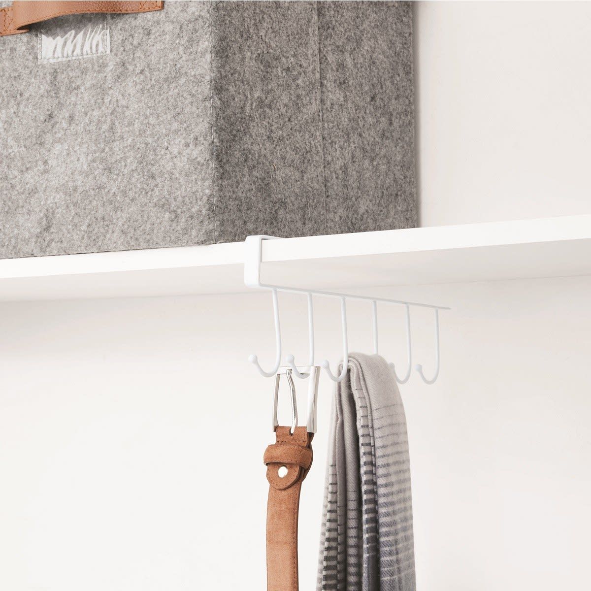 2 Pack Under Shelf Metal Hooks