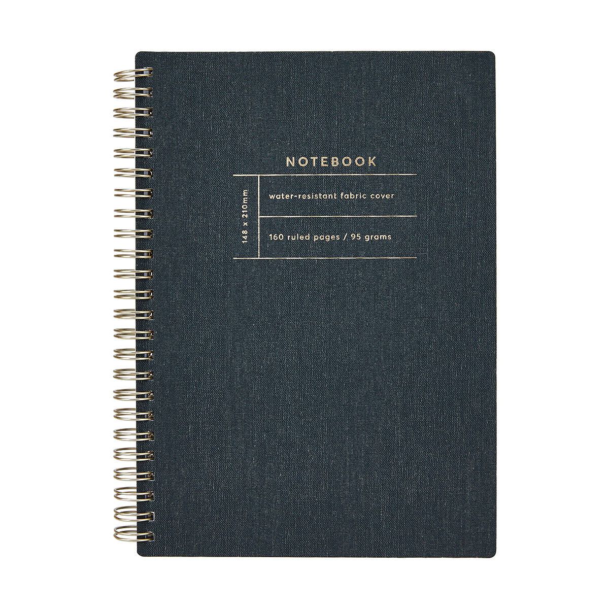 A5 Journal Linen Look - Black