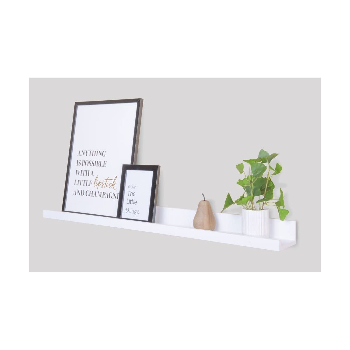 1m Large White Picture Rail