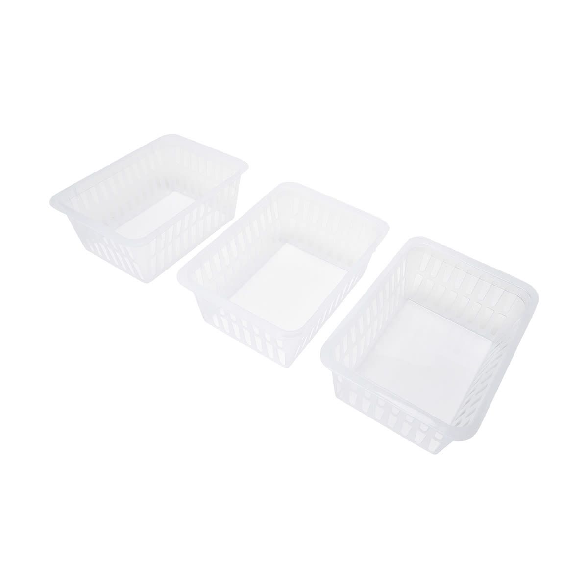 3 Pack Medium Plastic Baskets