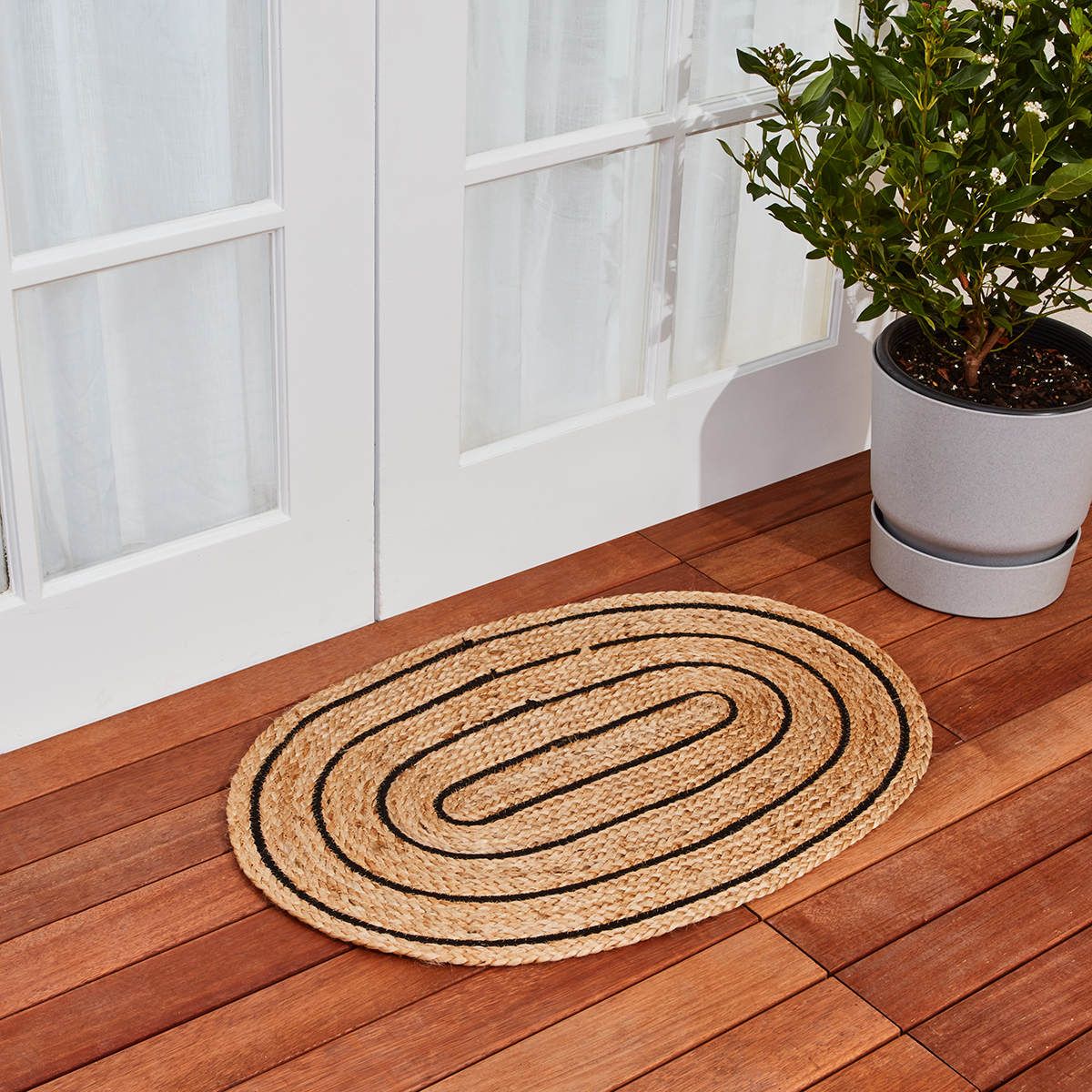 Oval Jute Blend Mat