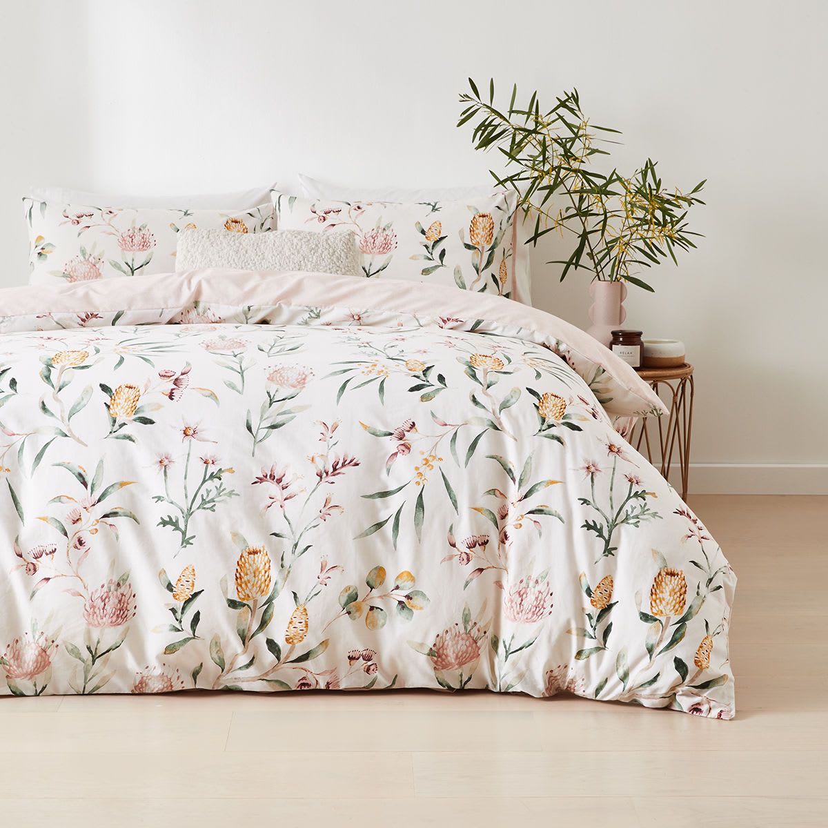 Evie Reversible Quilt Cover Set - King Bed