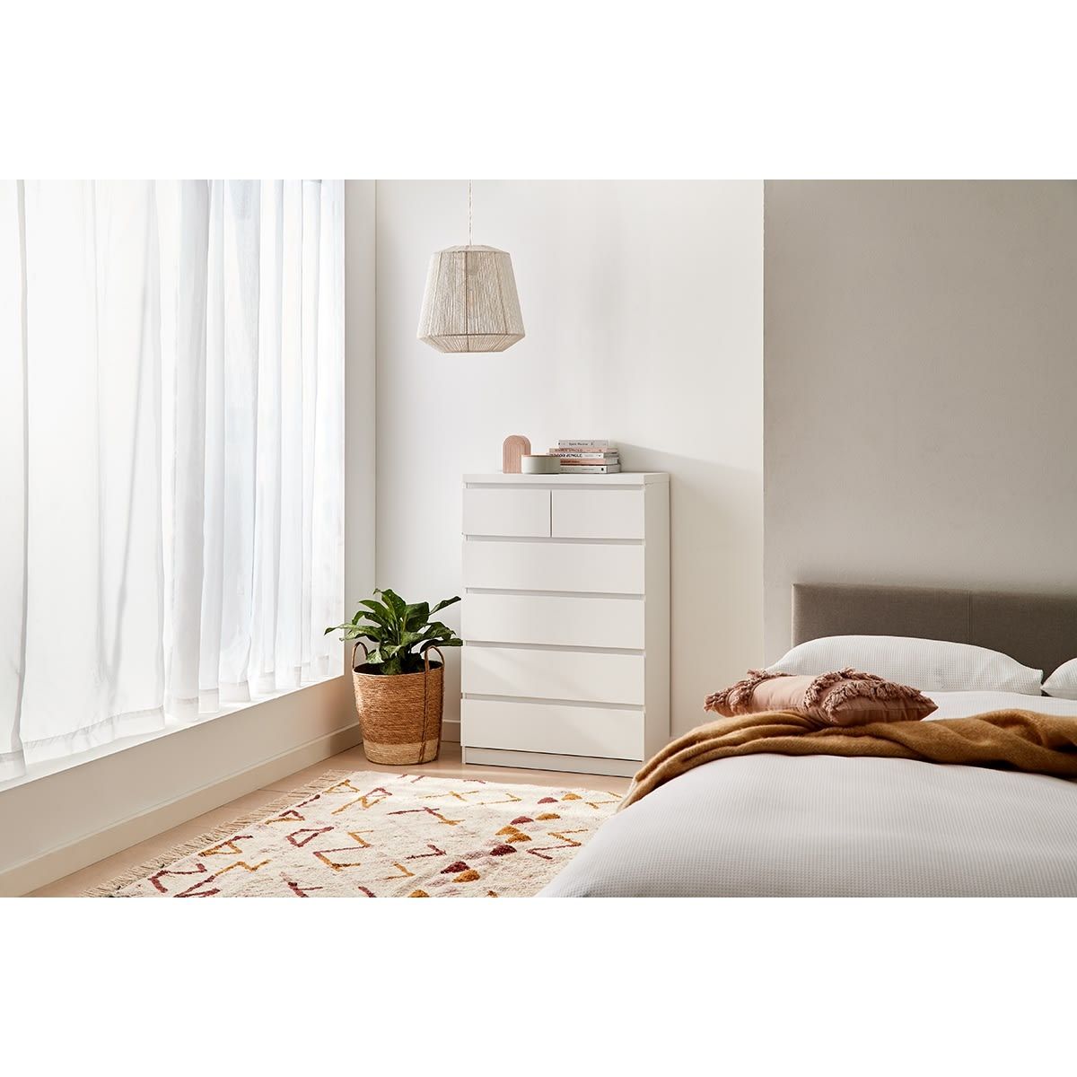 6 Drawer Chest - White