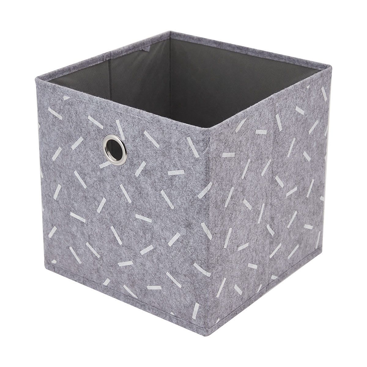 Collapsible Storage Cube - Grey Confetti