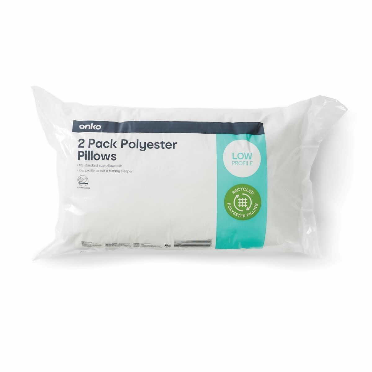 2 Pack Polyester Pillows