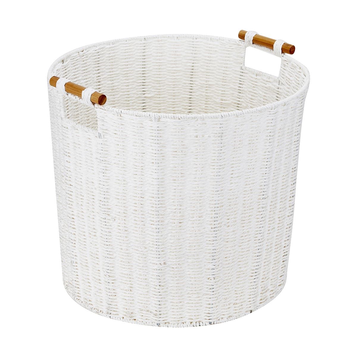 Round Bamboo Handle Basket