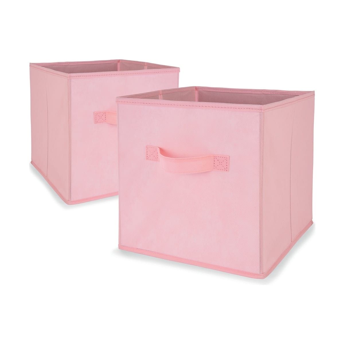 2 Pack Collapsible Storage Cubes - Pink