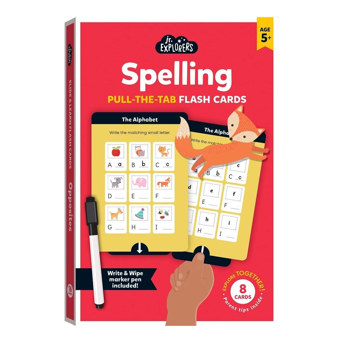 Jr. Explorers Spelling Pull-The-Tab Flash Cards