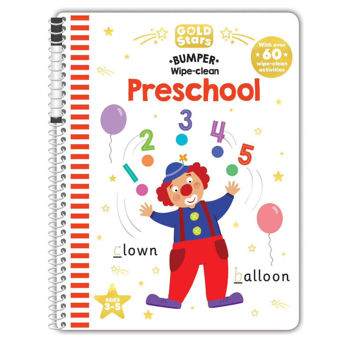 Gold Stars: Bumper Wipe-Clean Preschool Activity Book