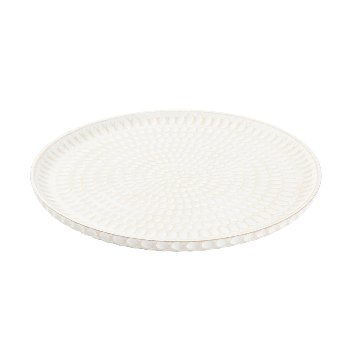 White Carved Tray