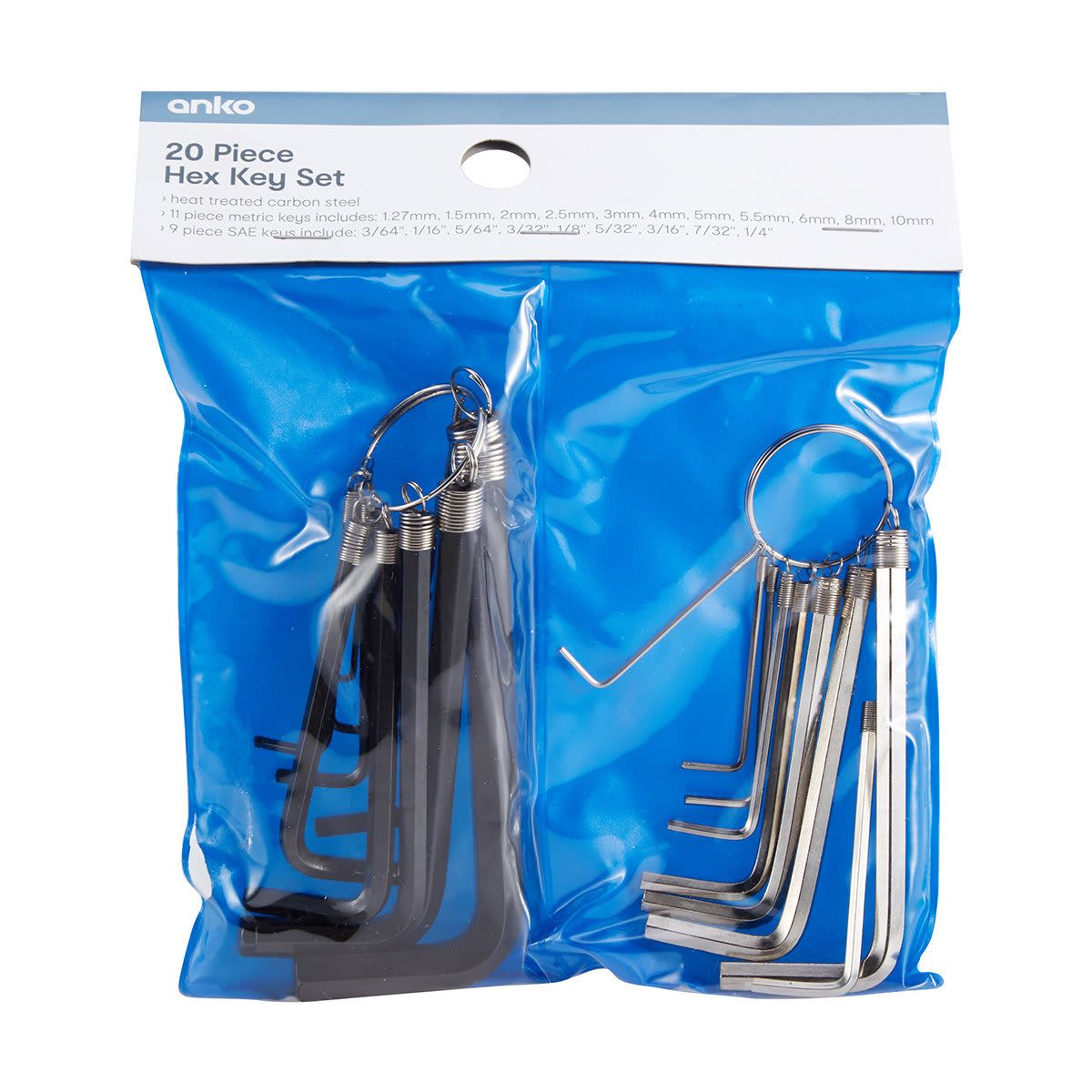 20 Piece Hex Key Set