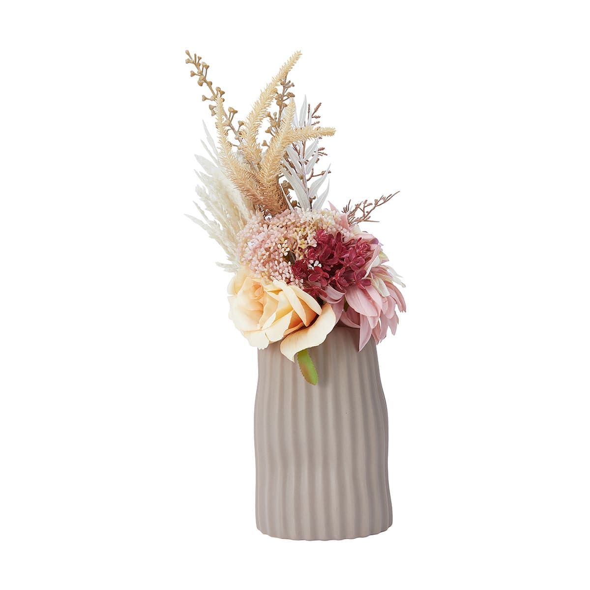 Artificial Flowers in Linear Vase