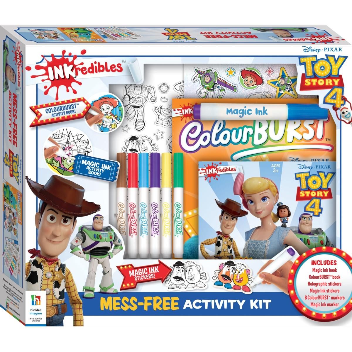 INKredibles Disney Pixar Toy Story 4 ColourBurst Mess-Free Activity Kit - Book