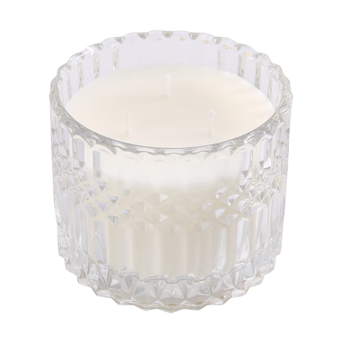 White Lily Fragrant Geo Candle - Clear