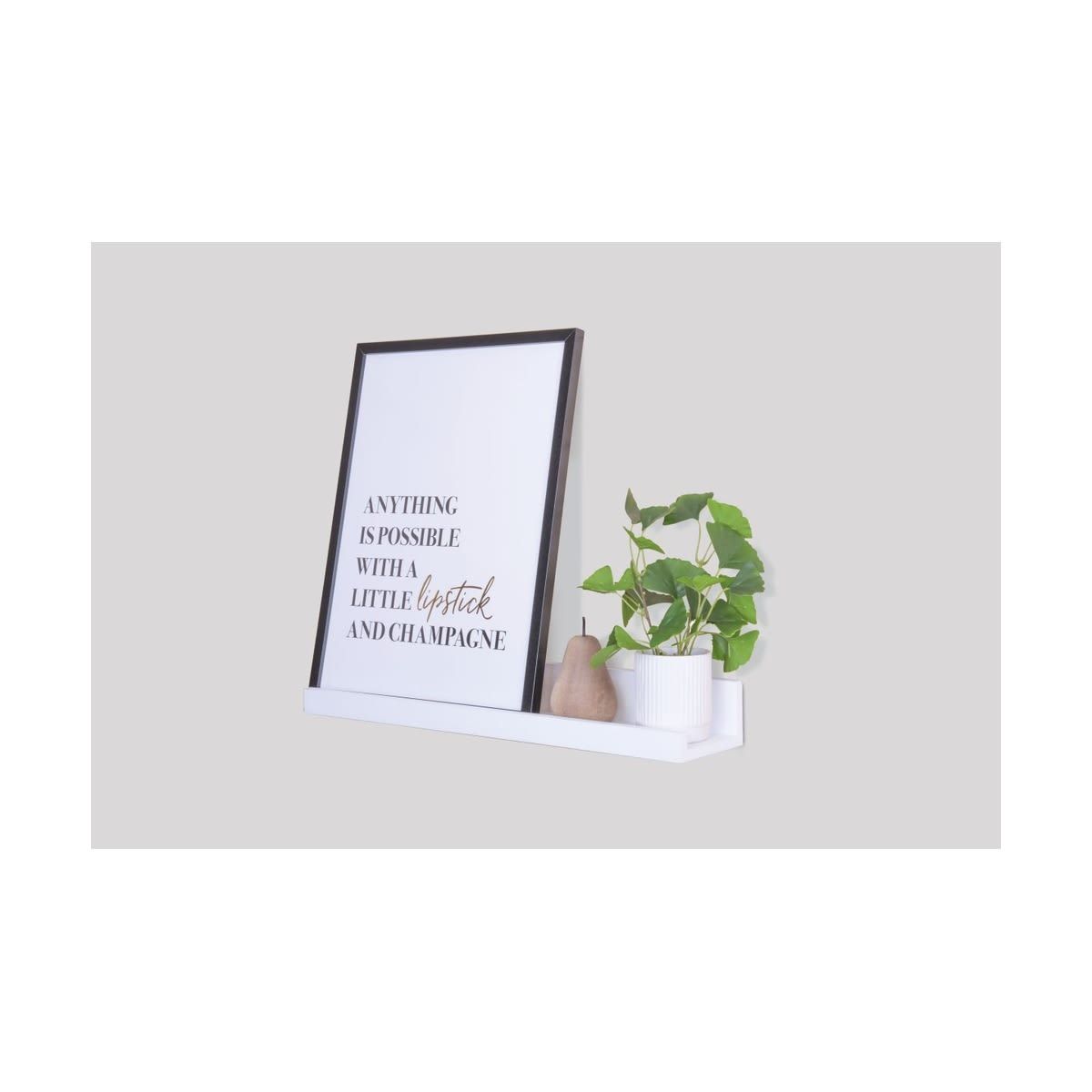 55cm White Picture Rail