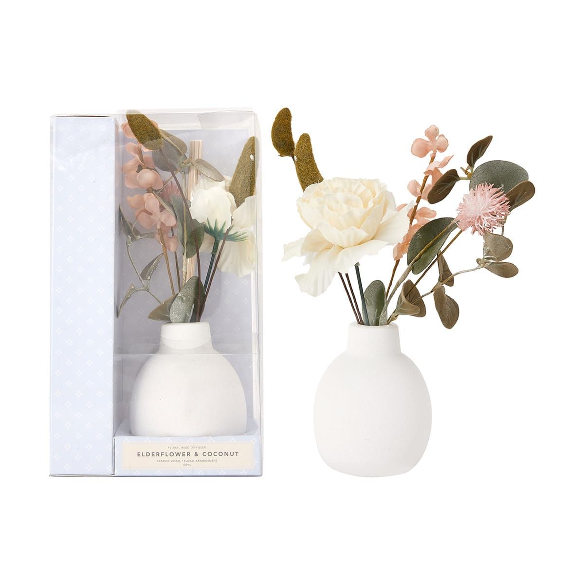 Elderflower and Coconut Floral Reed Diffuser 100ml