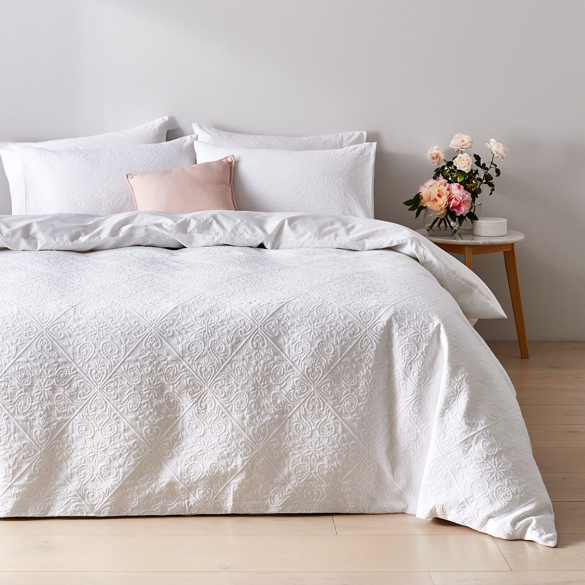 Giselle Cotton Quilt Cover Set - Super King Bed