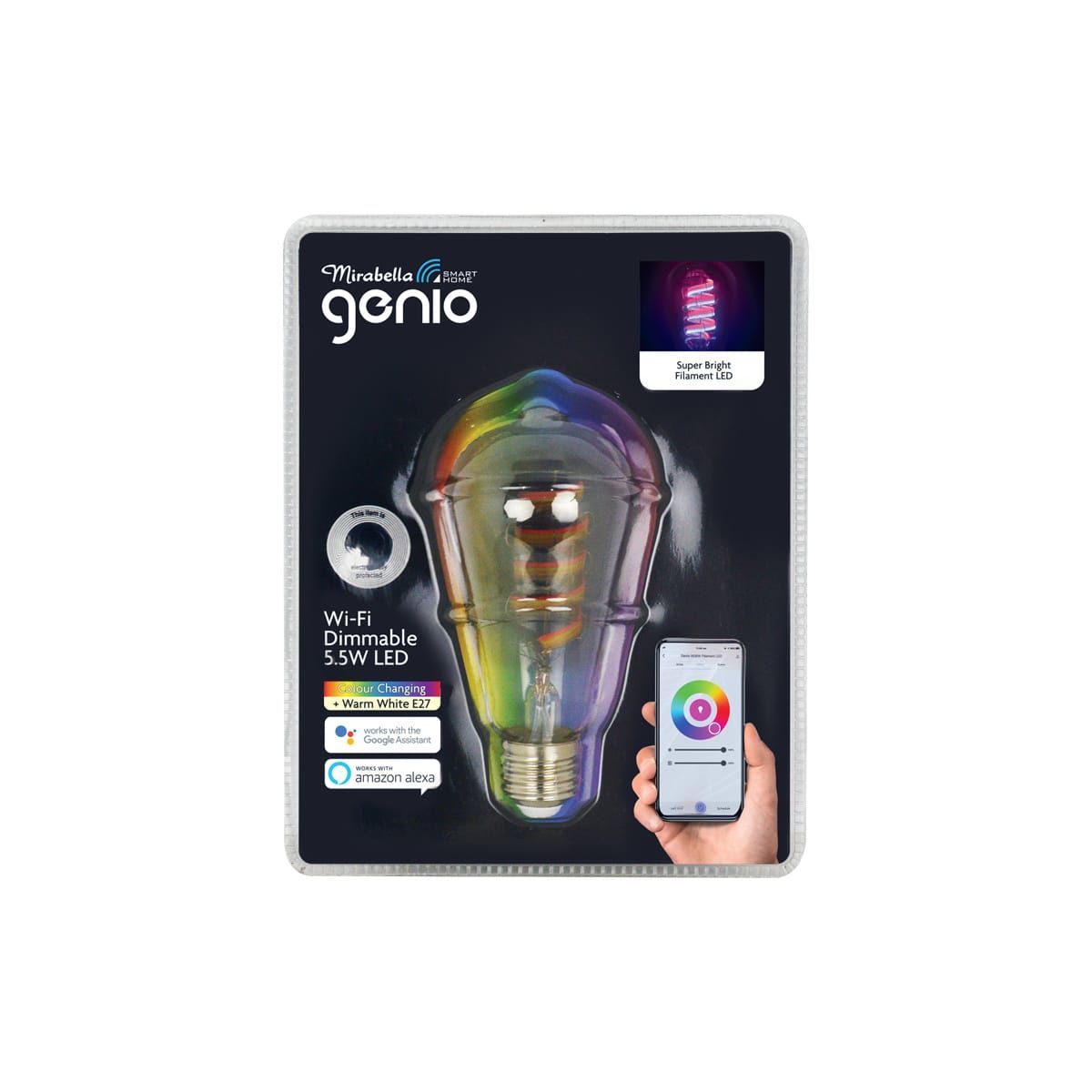Mirabella Genio Wi-Fi Dimmable 5.5W LED Filament Bulb