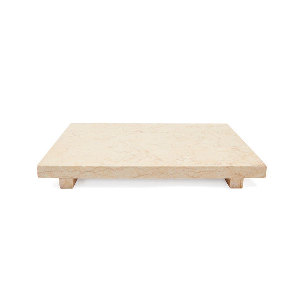 Travertine Look Footed Tray