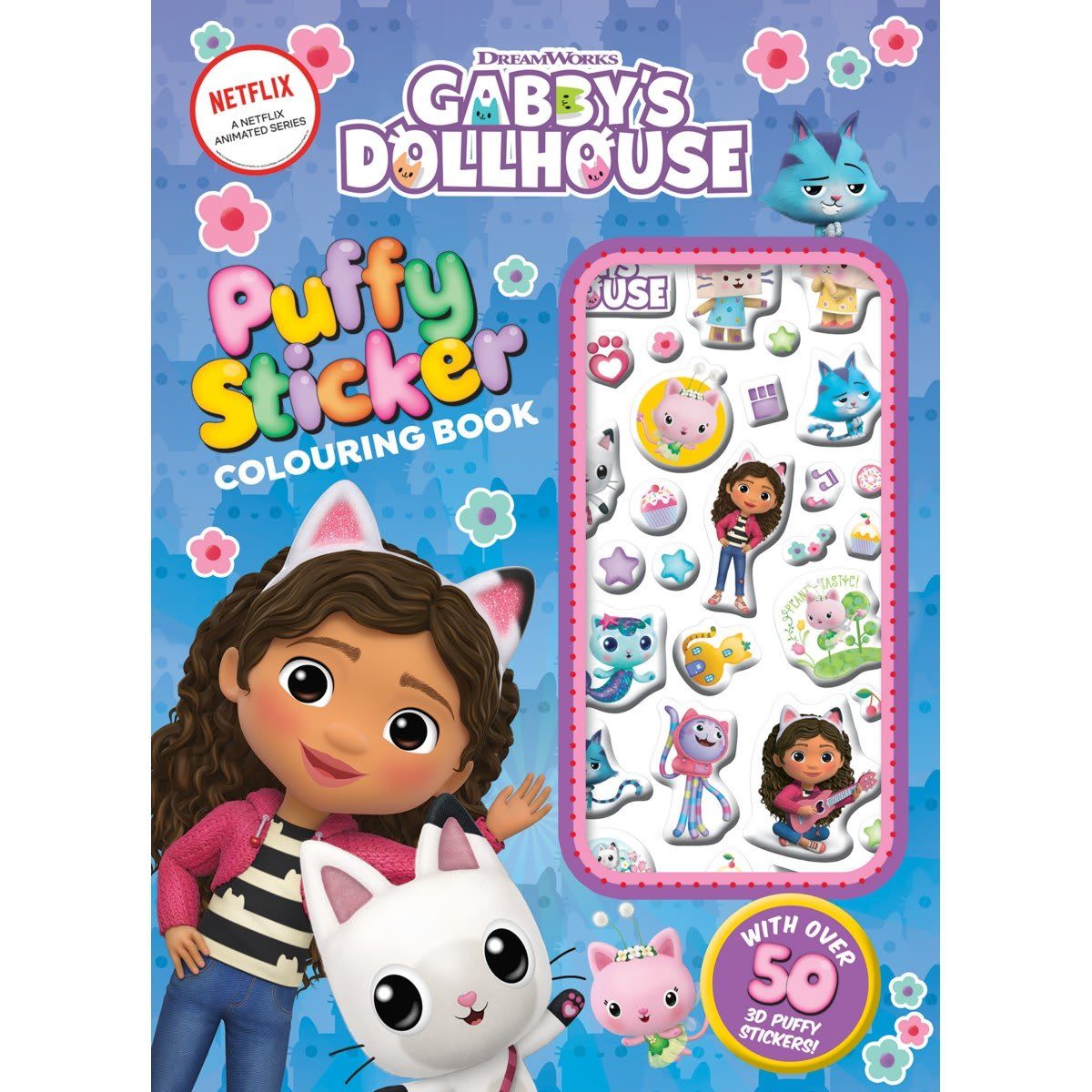 DreamWorks Gabby's Dollhouse Puffy Sticker Colouring Book
