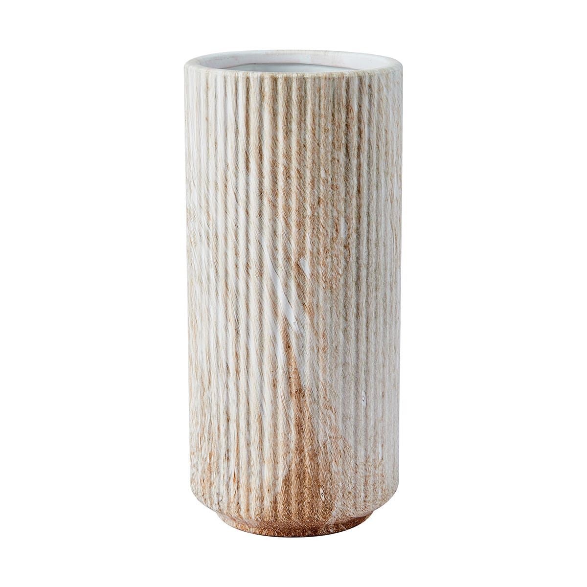 Travertine Look Vase