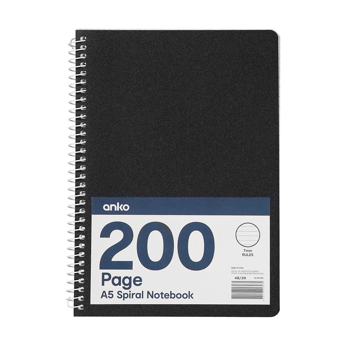 200 Page A5 PP Spiral Notebook