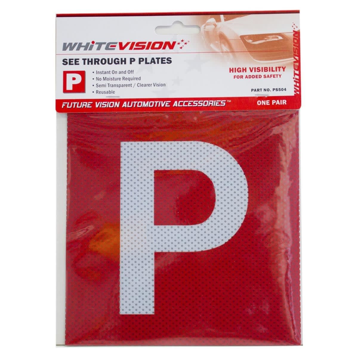 Whitevision See Through P Plates - VIC/WA