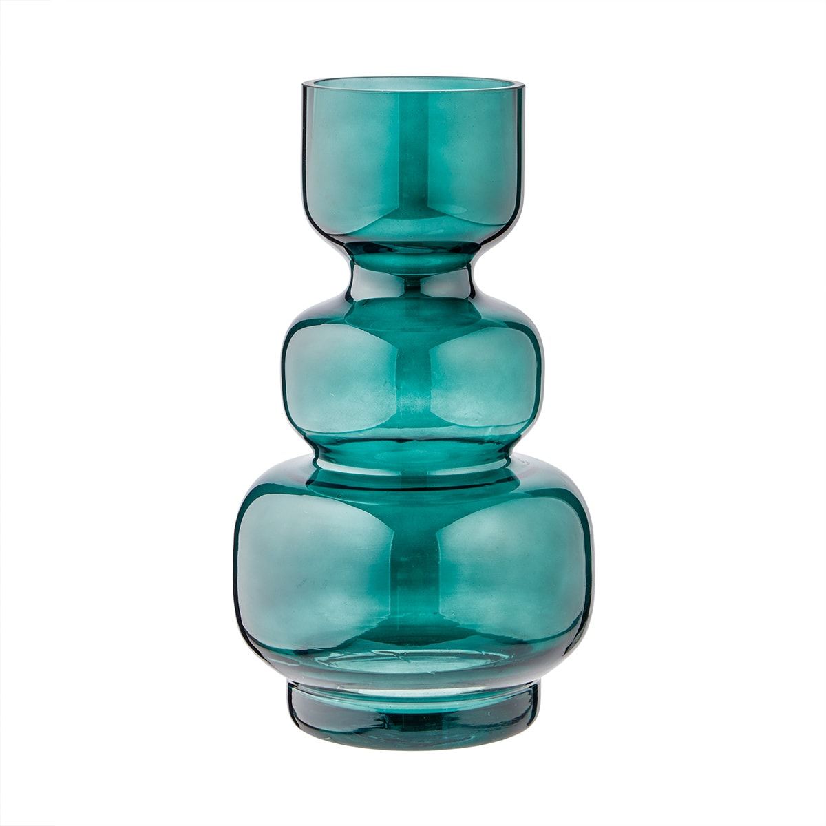Teal Tiered Vase