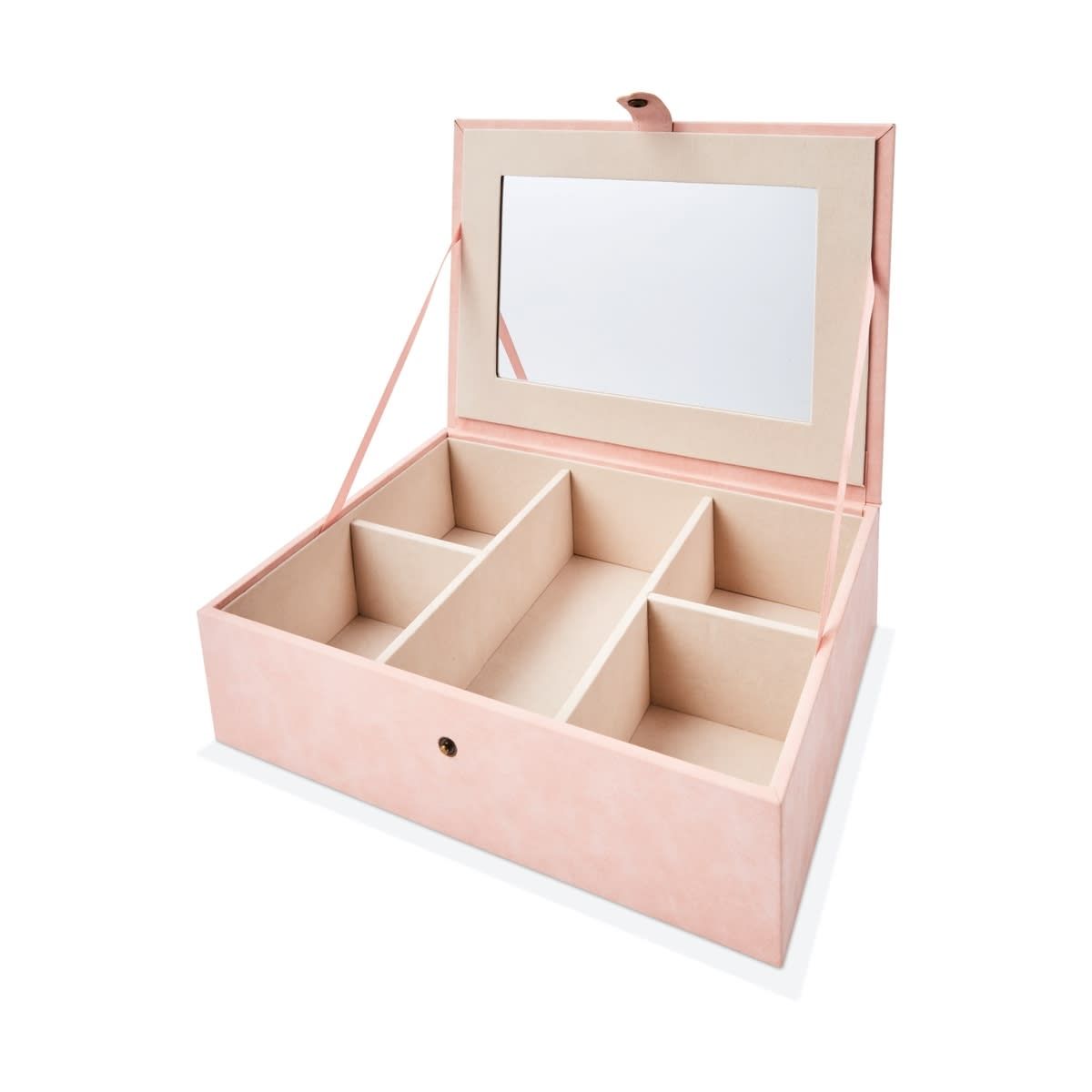 Large Jewellery Box with Lid - Pink