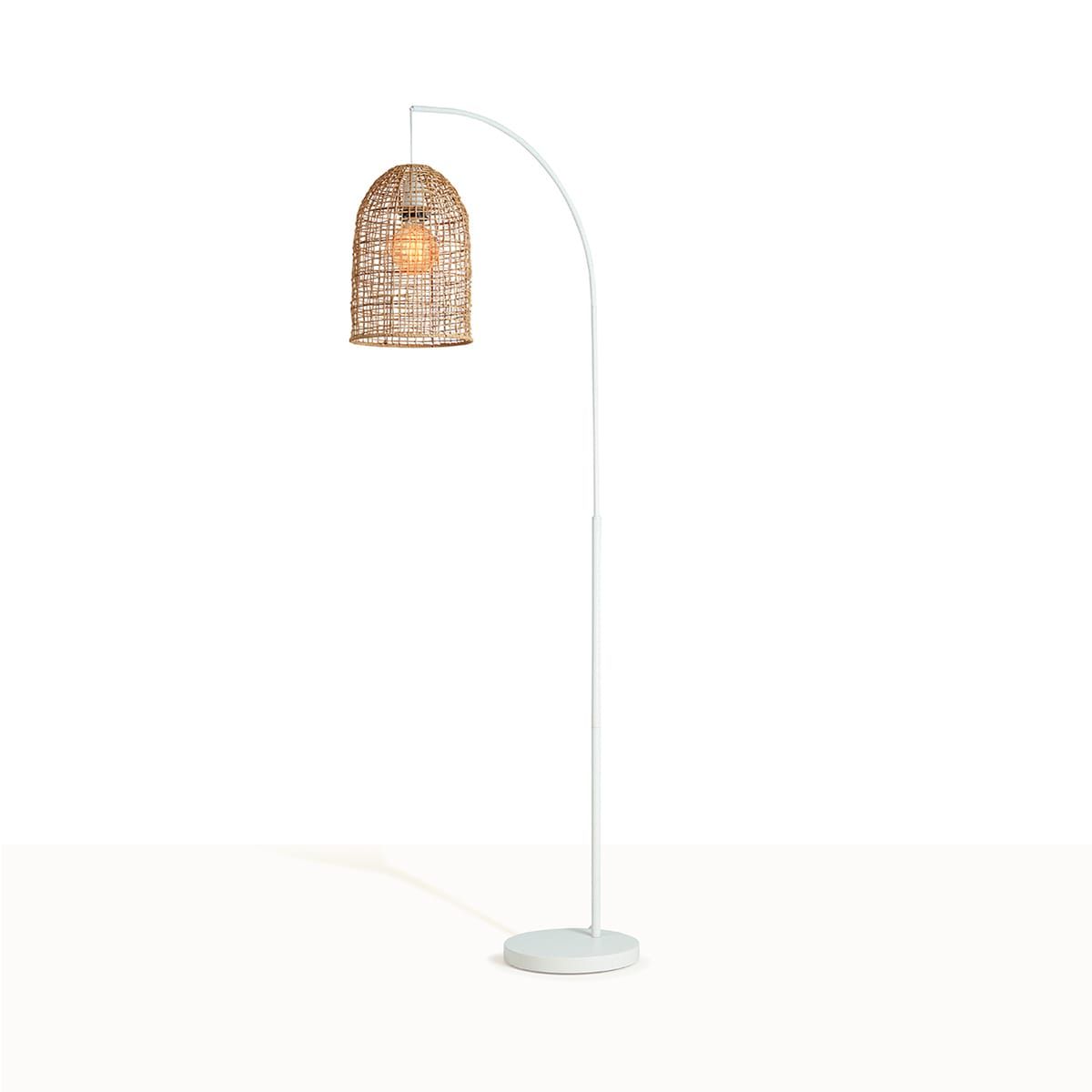 Rattan Shade Floor Lamp