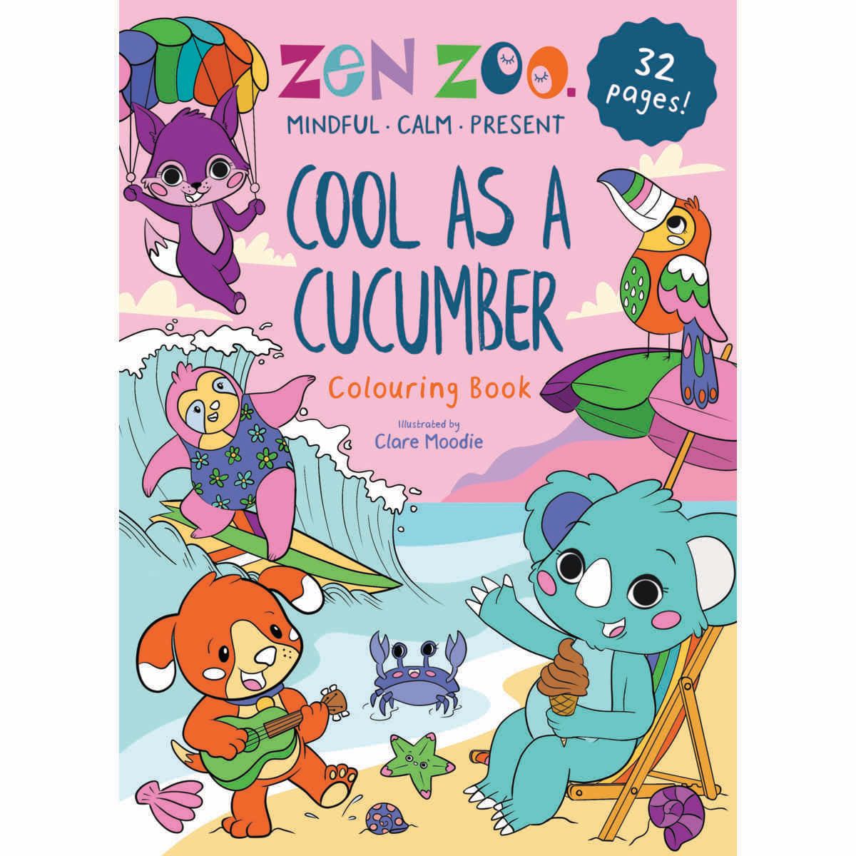 Zen Zoo Cool As A Cucumber Colouring Book