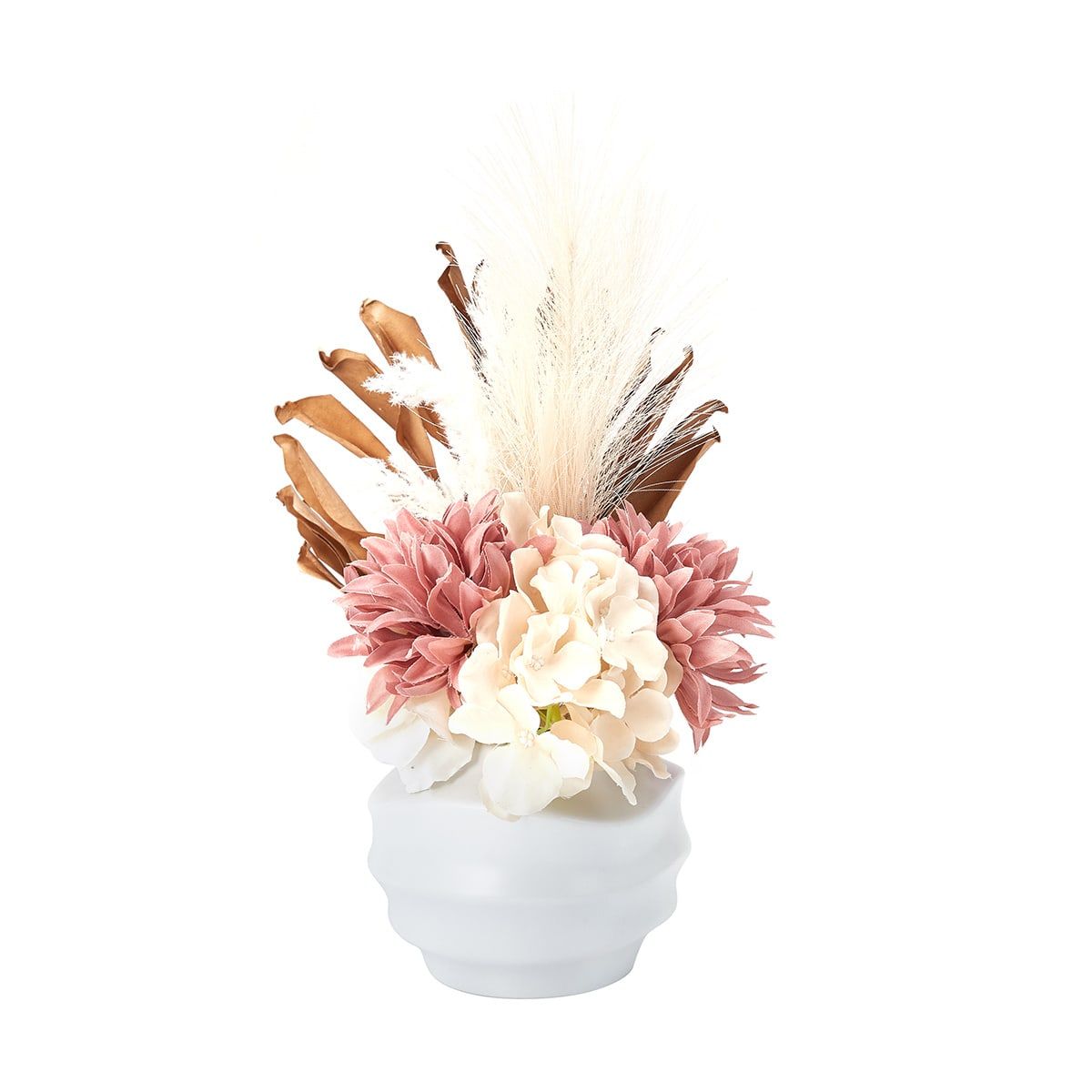 Artificial Flowers in Wave Vase