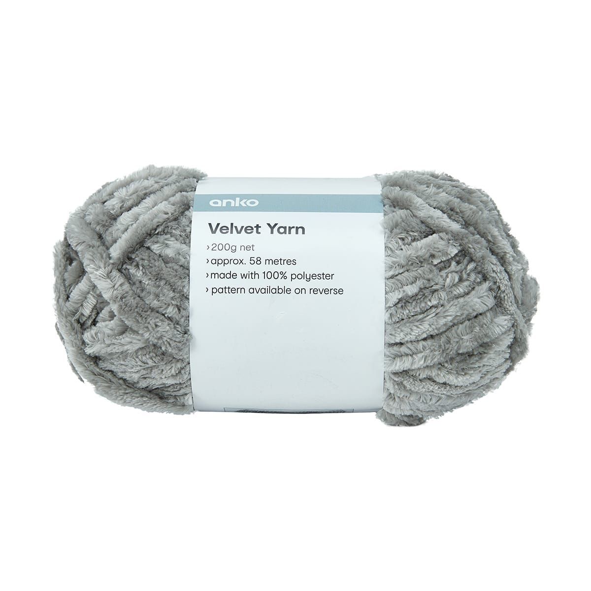 Velvet Yarn - Grey