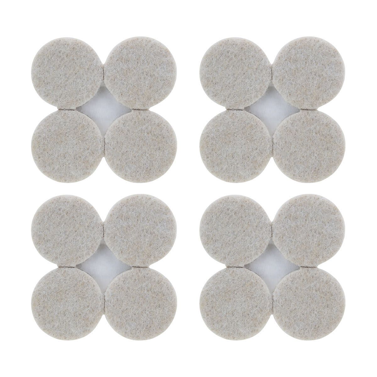 16 Pack Round Felt Surface Protectors