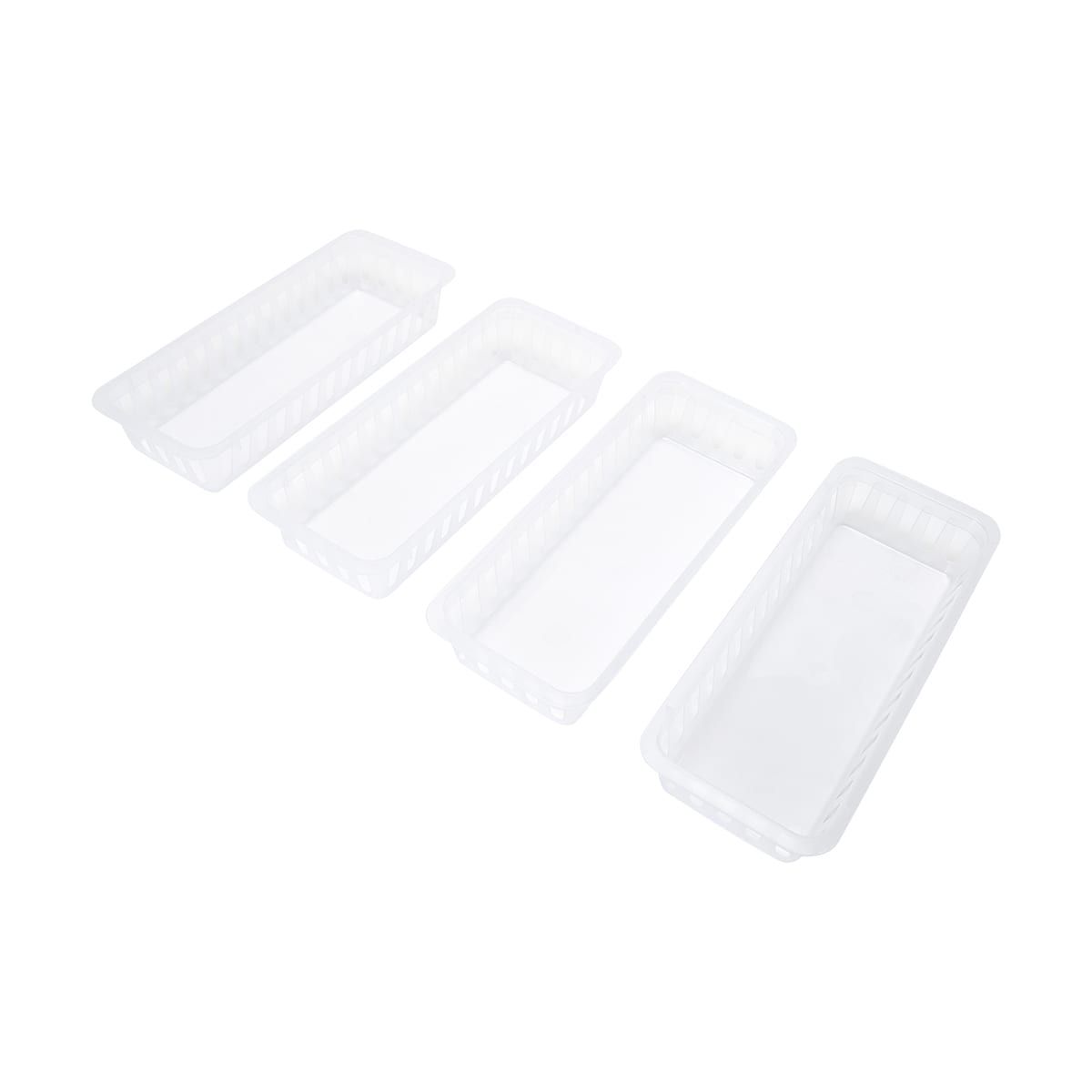 4 Pack Narrow Plastic Baskets