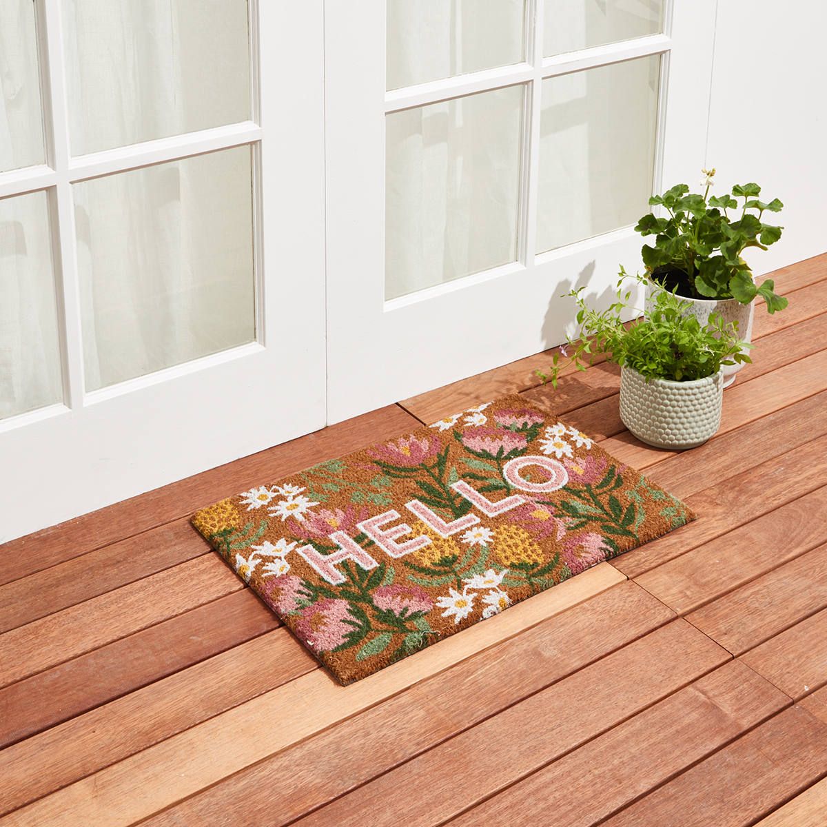 Floral Hello Doormat