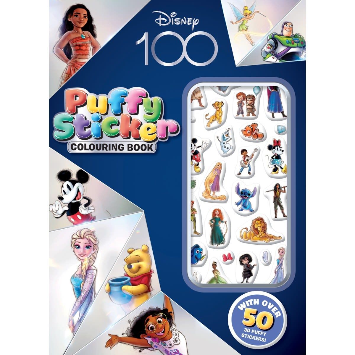 Disney 100: Puffy Sticker Colouring Book