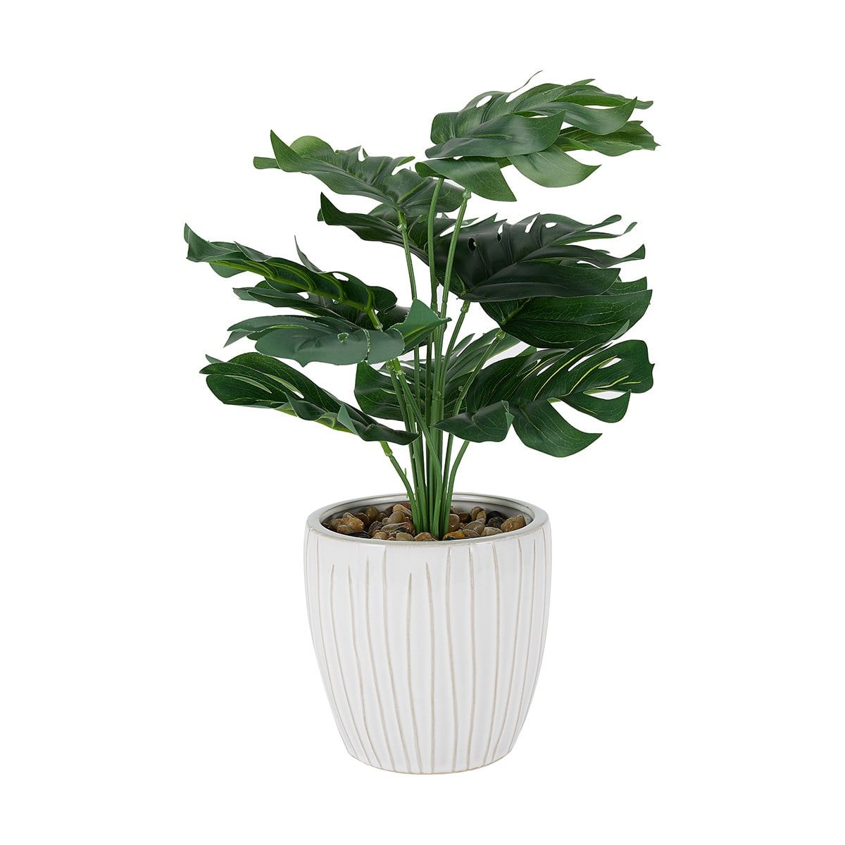 Artificial Monstera in Ceramic Pot