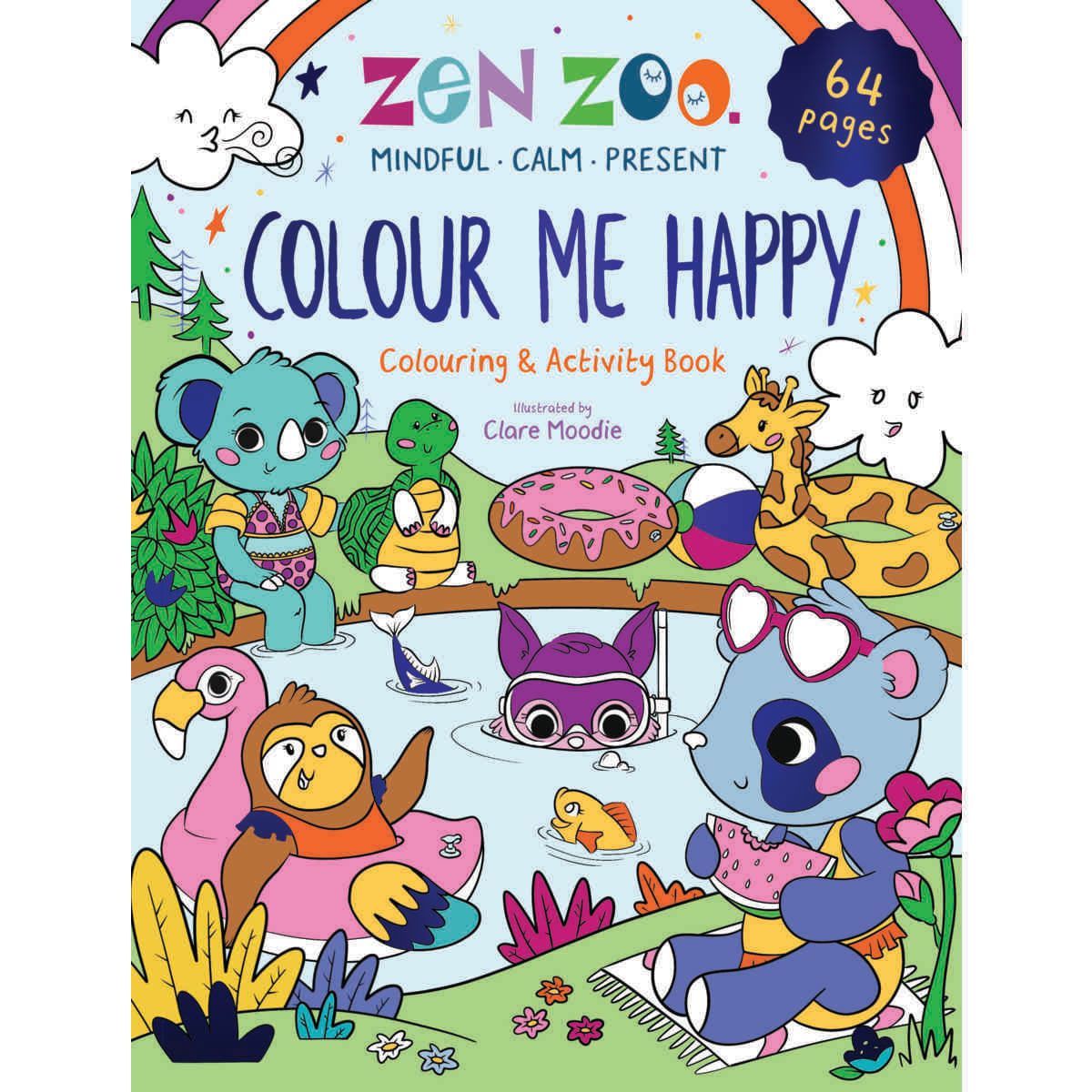 Zen Zoo Colour Me Happy Colouring and Activity Book