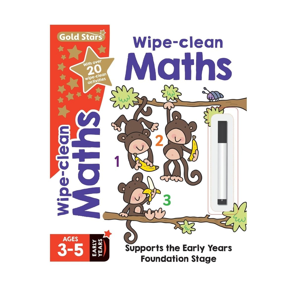 Gold Stars Wipe-Clean Maths Activity Book