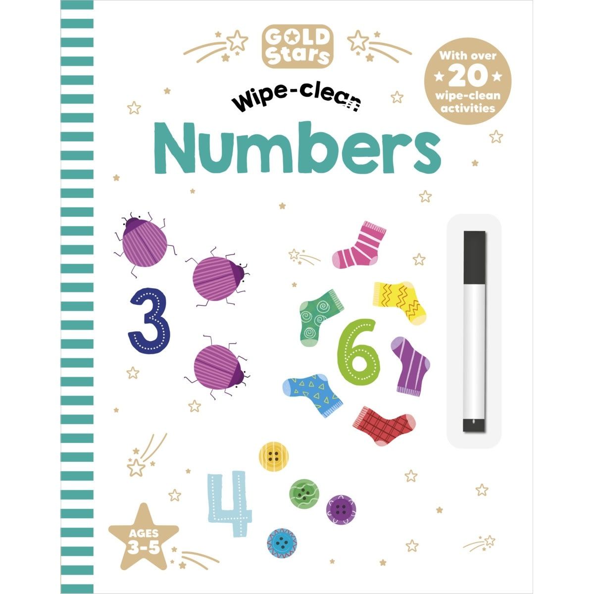 Gold Stars: Wipe Clean Numbers Activity Book