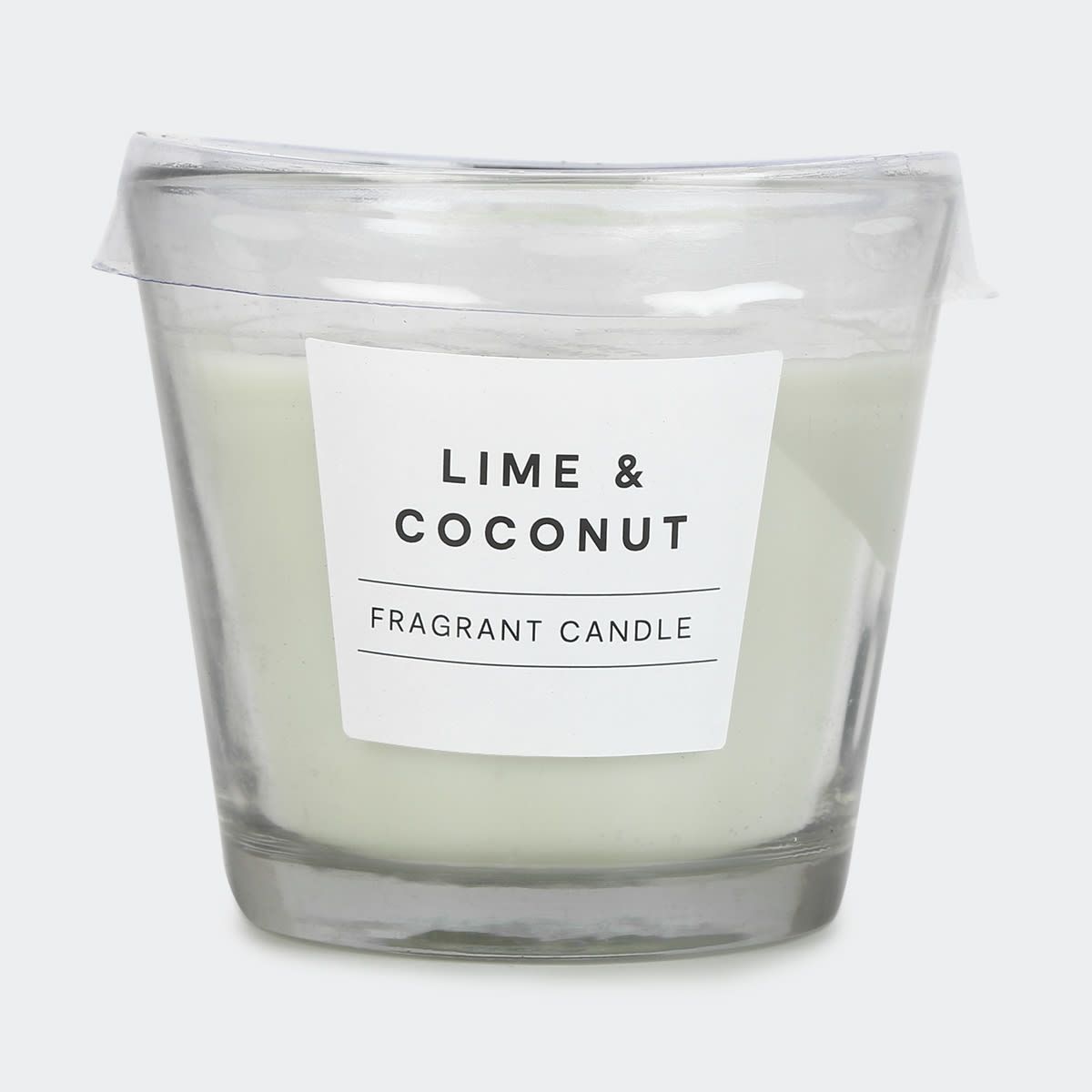 Lime and Coconut Fragrant Candle in Glass