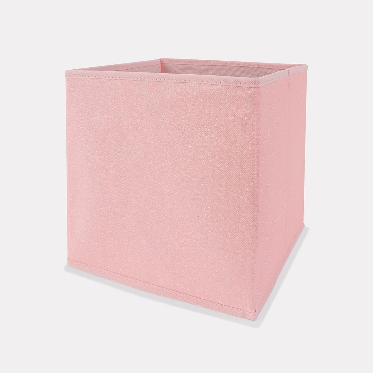 Collapsible Storage Cube - Glitter Light Pink