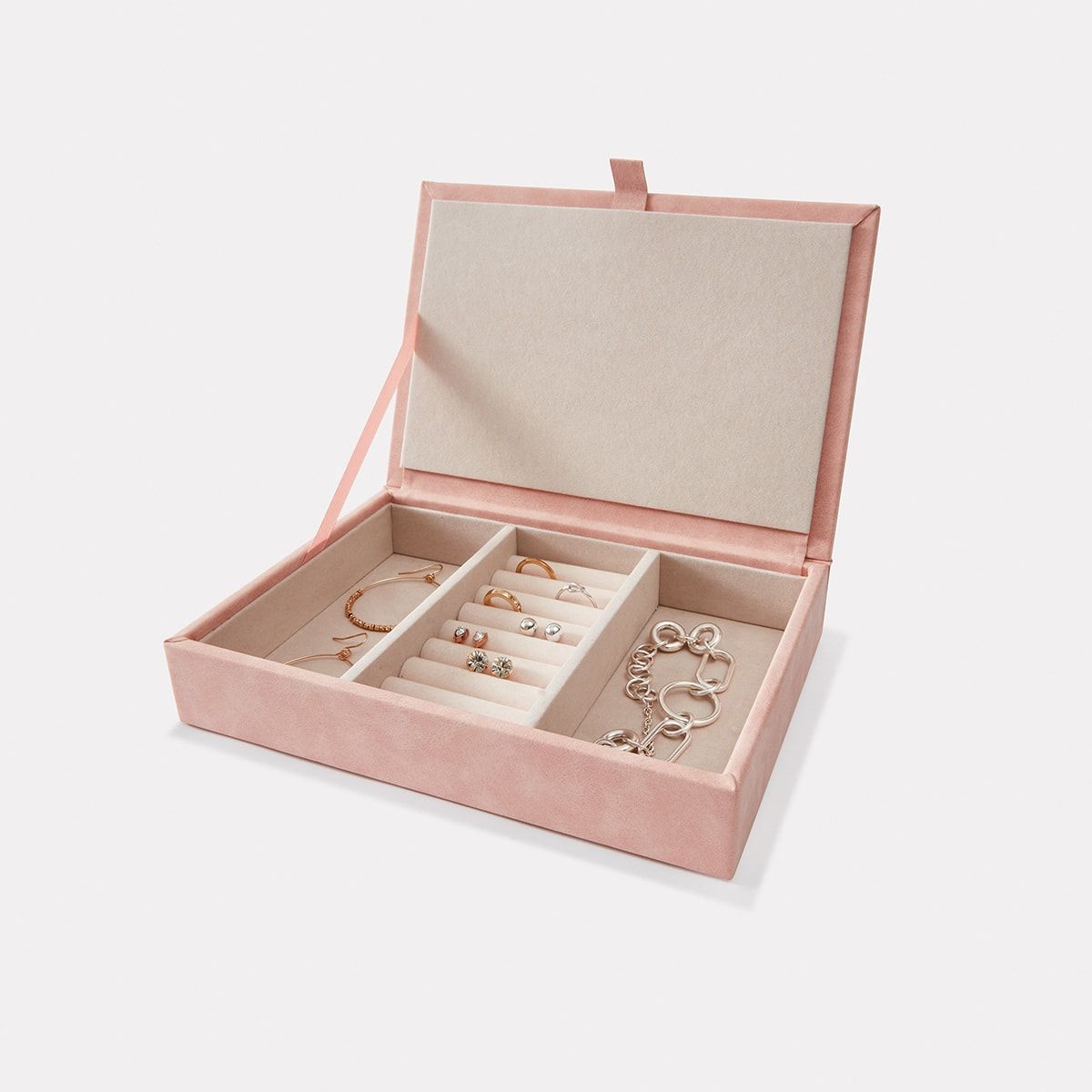 Small Jewellery Box with Lid - Pink