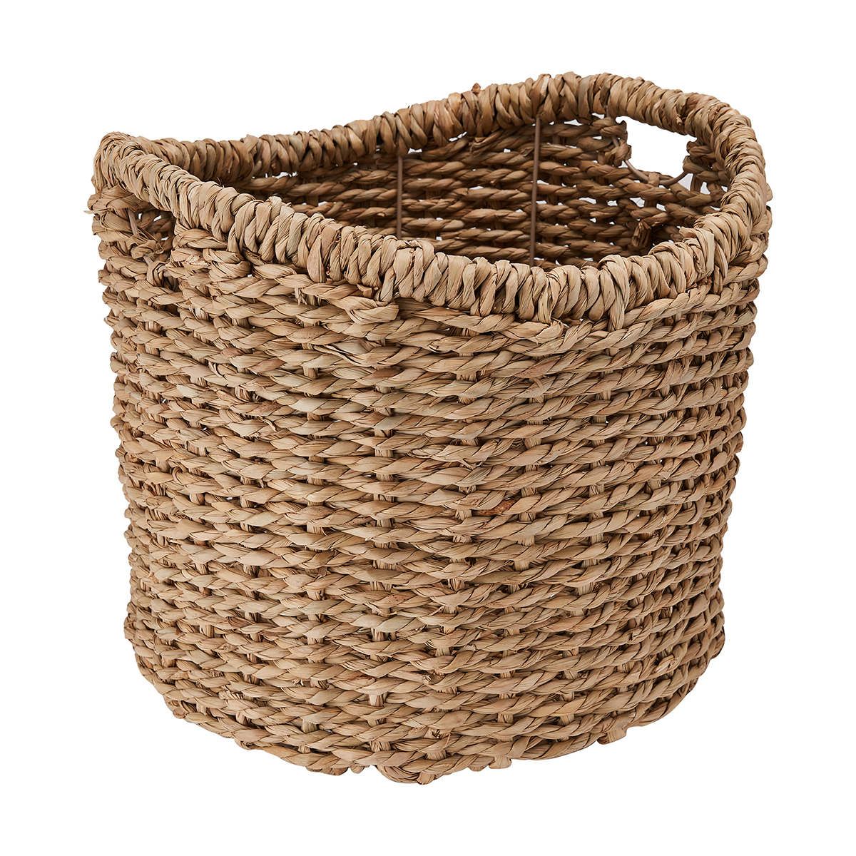Round Chunky Weave Scoop Top Basket