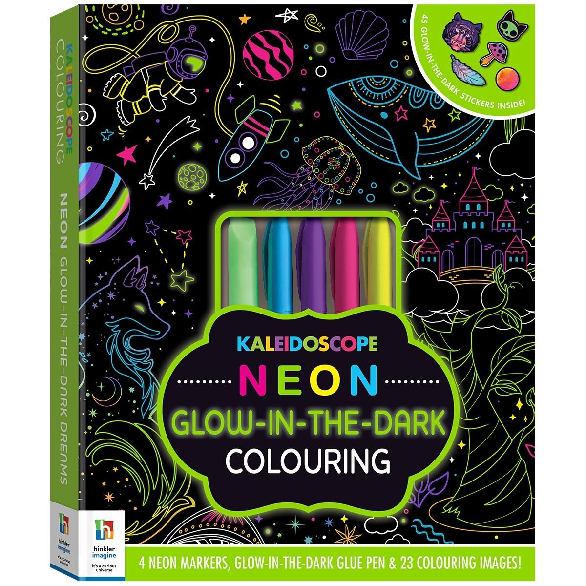 Kaleidoscope Neon Glow in the Dark Colouring Kit